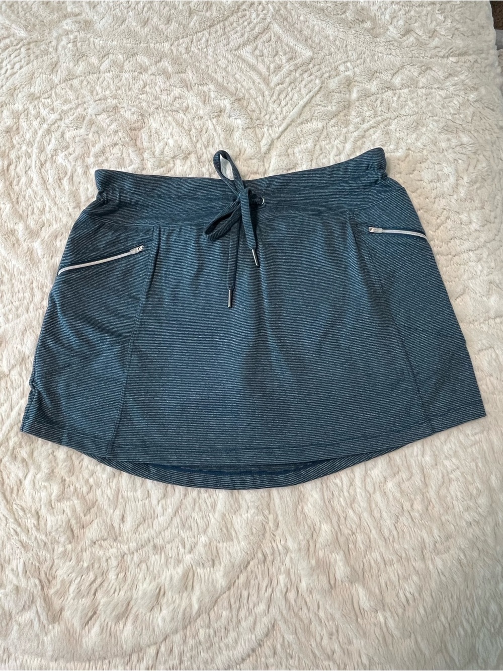 Kyodan Heathered Blue Athletic Skort with Zip Pockets Size Medium